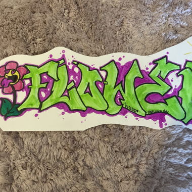 Opera artistica su tavola da graffiti