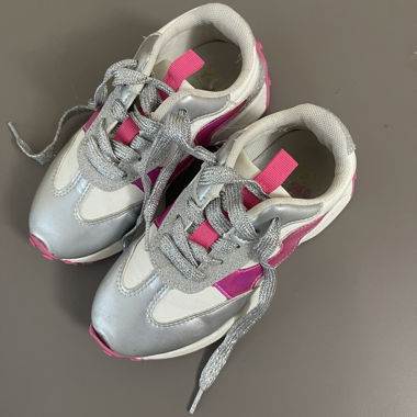 Sneakers per bambini argento rosa