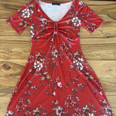 Red Floral Dress Even&Odd