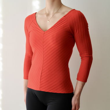 T-shirt 3/3 manches, rouge