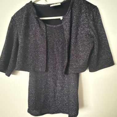 Sparkly Black Bolero Set