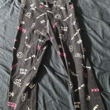 Legging noir imprimé