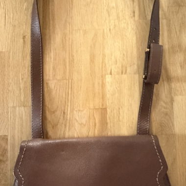 Borsa a tracolla in pelle marrone Furla