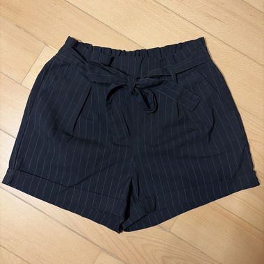 Striped Black Shorts