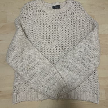 Beige Openwork Sweater by Yessica