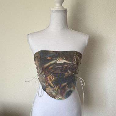 Top corsetto grafico PLT - S