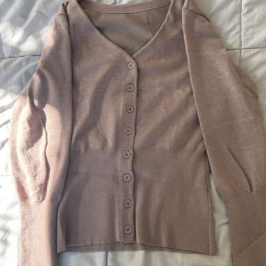 Cardigan con bottoni rosa cipria