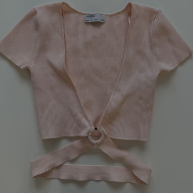 Top cropped Bershka rosa