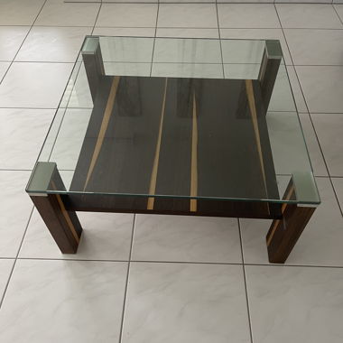 Designercouchtisch Venjakob Glas räuchereiche