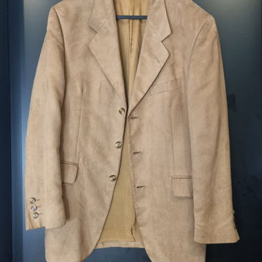 Blazer vintage en suède couleur camel