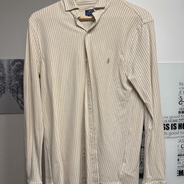 Camicia Polo Ralph Lauren beige a righe