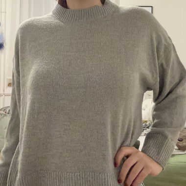 Pullover grau basic