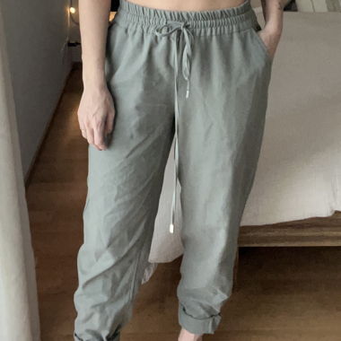 Pantaloni jogger grigio-verdi