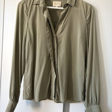 Sezane Bluse Khaki Gr. 34