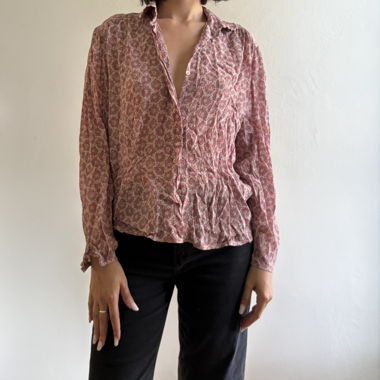 Rosa Seidenhemd