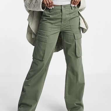 Bershka Straight Leg Cargo Pants