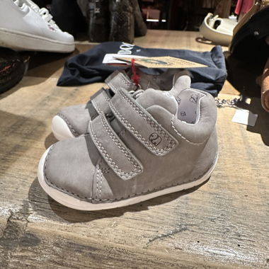Elefanten Grey Baby Shoes with Velcro