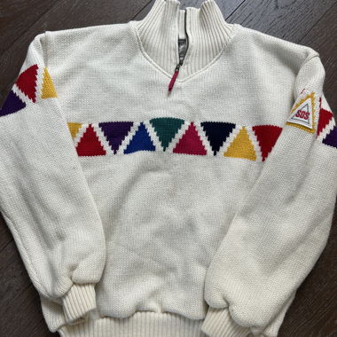Vintage SOS Woll-Zip-Pullover
