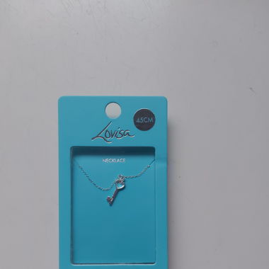 Collier argenté pendentif clé