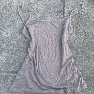 Brown spaghetti-strap top