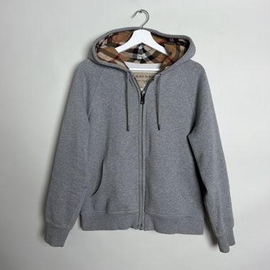 Burberry-Graues Kapuzensweatshirt