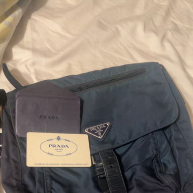 Prada Navy Blue Nylon Shoulder Bag