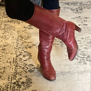 Rote Stiefel Vintage Gr. 37