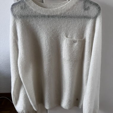 Pull en maille blanc DPH