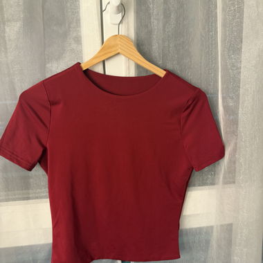 Red T-shirt with Crew Neck