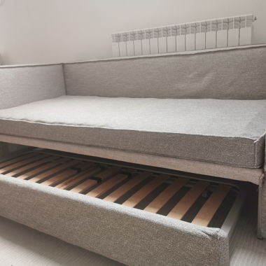 Sofa-bed combination in grey