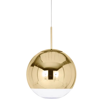 Golden Spherical Pendant Light