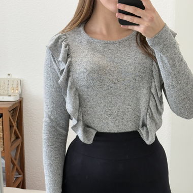 Pull gris - hiver 
