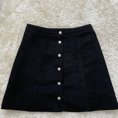 Black skirt with a velvet effect