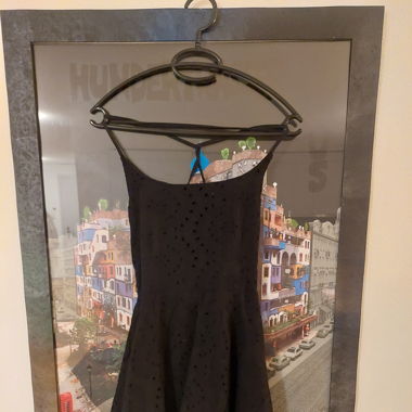 Schnürkleid Rückenfrei Schwarz