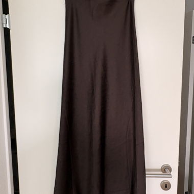 Lindex satin Maxirock dark brown