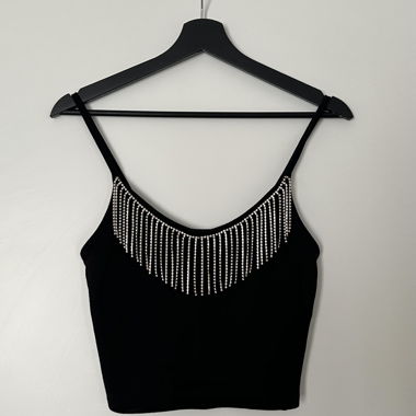Crop top à strass