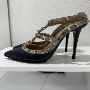 Scarpe con tacco Valentino Garavani Rockstud Navy 37.5