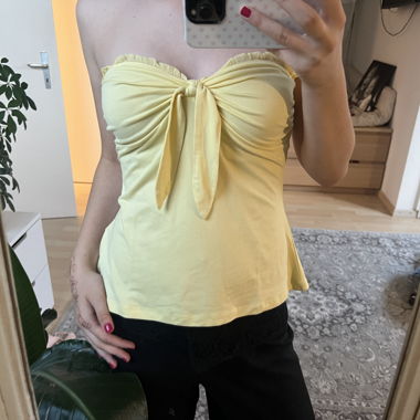 Yellow Bandeau Top
