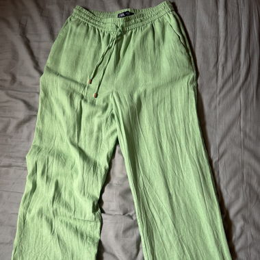 Leinen/Baumwoll Hose Grün