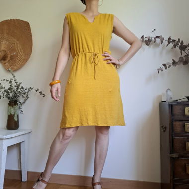 Robe courte en lin