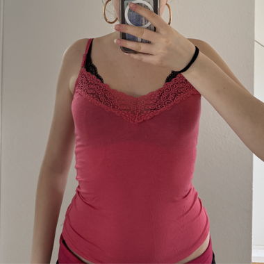 pink y2k lacy top