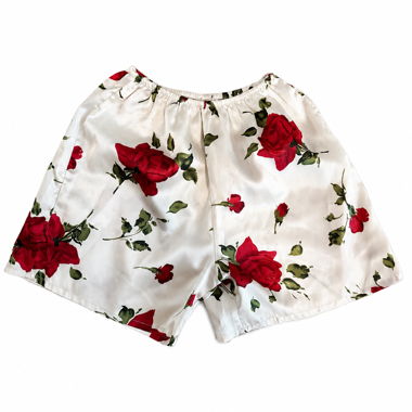 Pyjama-Shorts mit Rosenmuster