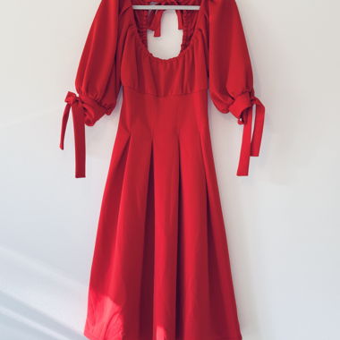 Red ASOS Fitted Dress