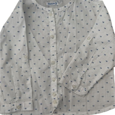 Camicia bambino Mayoral bianca fantasia barche