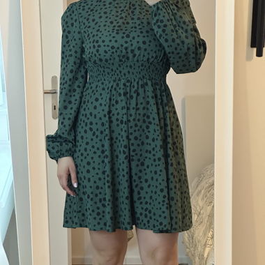 Green Spot Print Dress
