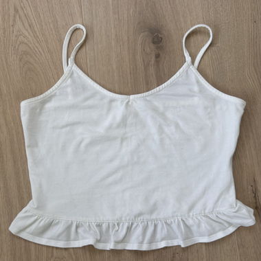 Trägershirt mit Rüschen