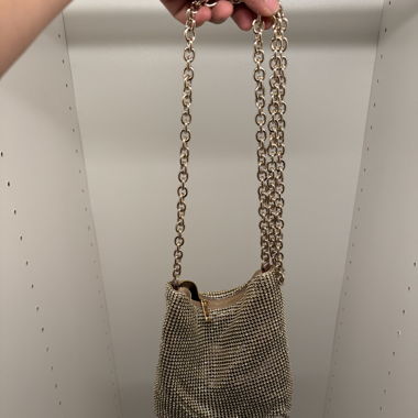 Goldene Glitzer Tasche