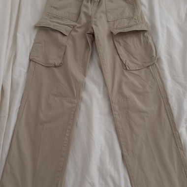 Bershka Beige Cargo Pants