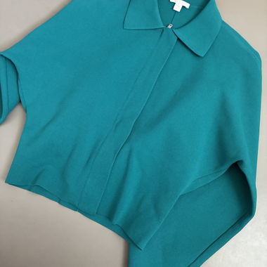 Turquoise Women’s Jacket with Collar