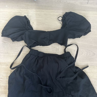 Two piece black dress set 